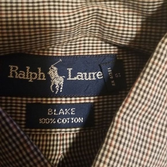 Polo Ralph Lauren Micro Check Long Sleeve Button Down Shirt Sz. M Tan, Navy,Wine - Picture 5 of 8